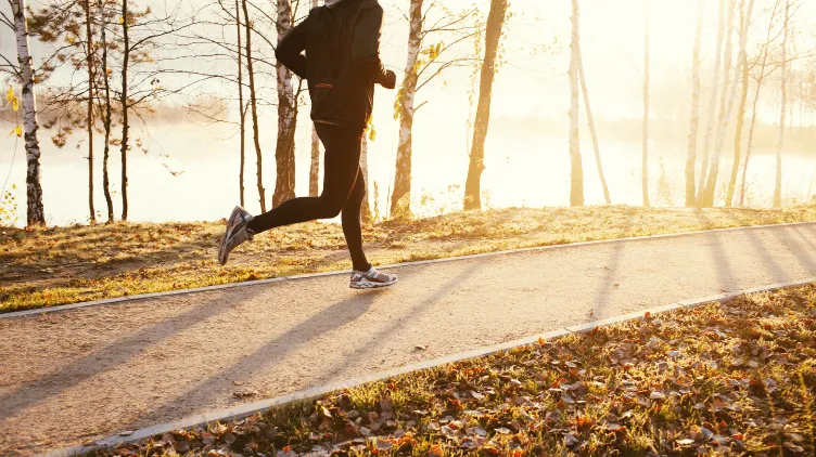 Person running outdoors